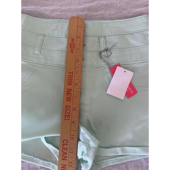 🌵4/$25 NWT Refuge Women's Size 2 Shorts‎ Mint Green Stretch High Rise Preppy - Picture 6 of 8